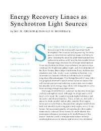 Energy Recovery Linacs As Synchrotron Light Sources