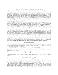 Math 154. Class Groups for Imaginary Quadratic Fields