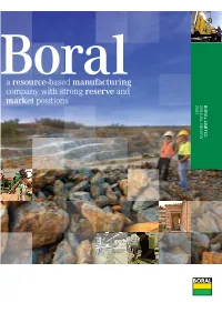 A Resource-Based Manufacturing Company with Strong Reserve And