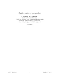 An Introduction to Aeroacoustics
