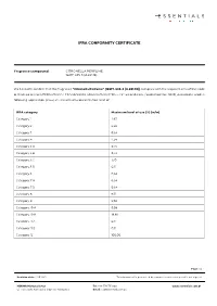 Ifra Conformity Certificate