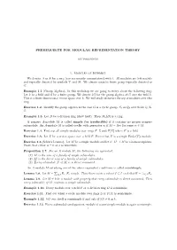 Prerequisite for Modular Representation Theory 11