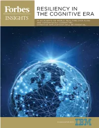 Resiliency in the Cognitive Era