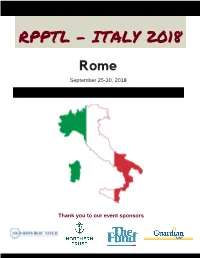 ROME Schedule of Events