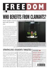 STRATHCLYDE STUDENTS TARGETED 8 Following on from the Recent Freedom Report and Urged Them to Oppose All Cuts
