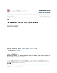 The Relationship Between Wilson and Carranza