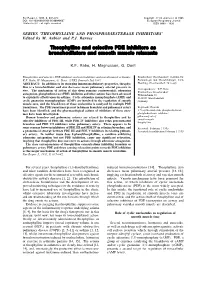 Theophylline and Selective PDE Inhibitors As Bronchodilators and Smooth Muscle Relaxants
