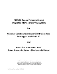2009/10 Annual Progress Report Integrated Marine Observing System