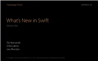 Developer Tools #WWDC16