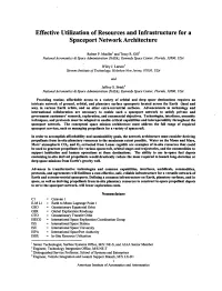 Effective Utilization of Resources and Infrastructure for a Spaceport Network Architecture