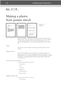 Making a Plastic from Potato Starch