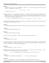 Normal Subgroups