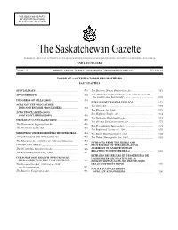 Sask Gazette, Part I, Apr 11, 2003