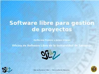 Software Libre Para Gestión De Proyectos