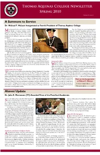 Thomas Aquinas College Newsletter Spring 2010