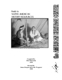 Guide to NATIVE AMERICAN HISTORY RESOURCES