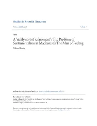 The Problem of Sentimentalism in Mackenzie's the Man of Feeling