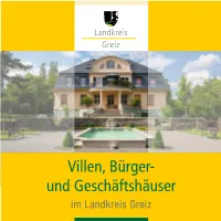 Villen, Bürger- Und Geschäftshäuser Im Landkreis Greiz