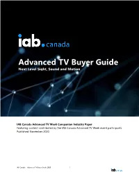 Advanced TV Buyer Guide Next Level Sight, Sound and Motion