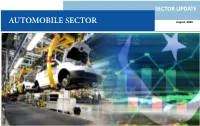 AUTOMOBILE SECTOR August, 2020 2