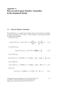 Baryon and Lepton Number Anomalies in the Standard Model