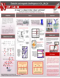 Dielectric and Magnetic Birefringence in Zn Mn Se Dielectric And