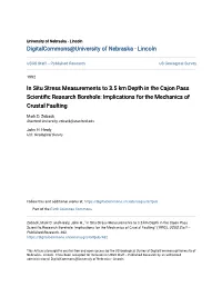 In Situ Stress Measurements to 3.5 Km Depth in the Cajon Pass Scientific Research Borehole: Implications for the Mechanics of Crustal Faulting