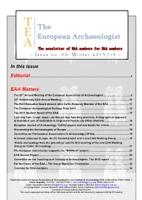Teaching and Training of Archaeologists
