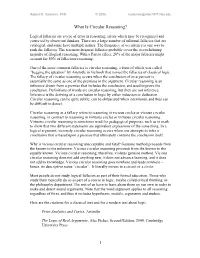 What Is Circular Reasoning?