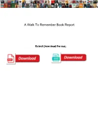 A Walk to Remember Book Report