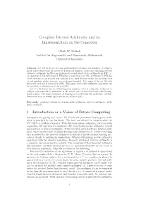 Complete Interval Arithmetic and Its Implementation on the Computer