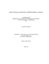 Dynamics of Intergroup Competition in Two Neighboring Chimpanzee Communities