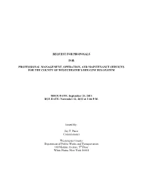 Request for Proposals for Professional Management