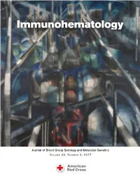 This Issue of Immunohematology Is Supported by a Contribution From