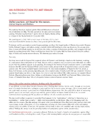 AN INTRODUCTION to ART FRAUD by Marc Carrier