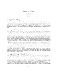Approval Voting