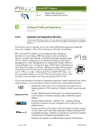 Company Profile and Experience 4.2.6.1 Corporate and Organization Structure
