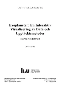 En Interaktiv Visualisering Av Data Och Upptäcktsmetoder Karin Reidarman
