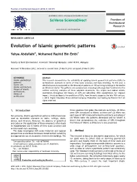 Evolution of Islamic Geometric Patterns