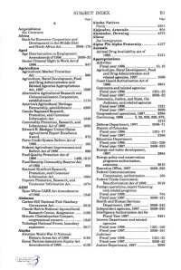 SUBJECT INDEX Bl