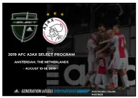 2019 Afc Ajax Select Program