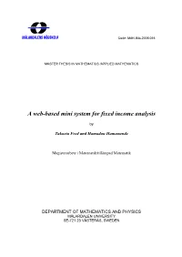 A Web Based Mini System for Bonds by Fred Takoeta And