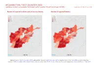 AFGHANISTAN, FIRST QUARTER 2020: Update on Incidents According to the Armed Conflict Location & Event Data Project (ACLED) Compiled by ACCORD, 29 June 2020