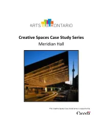Creative Spaces Case Study Series Meridian Hall