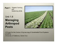 Managing Arthropod Pests