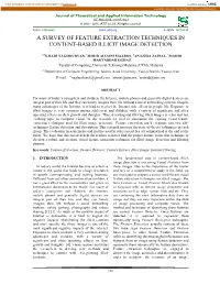 A Survey of Feature Extraction Techniques in Content-Based Illicit Image Detection