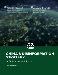 China's Disinformation Strategy