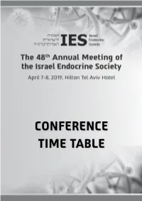 Conference Time Table