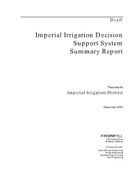 Imperial Irrigation Decision Support System Summary Report