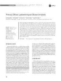 Primary Diffuse Leptomeningeal Gliosarcomatosis